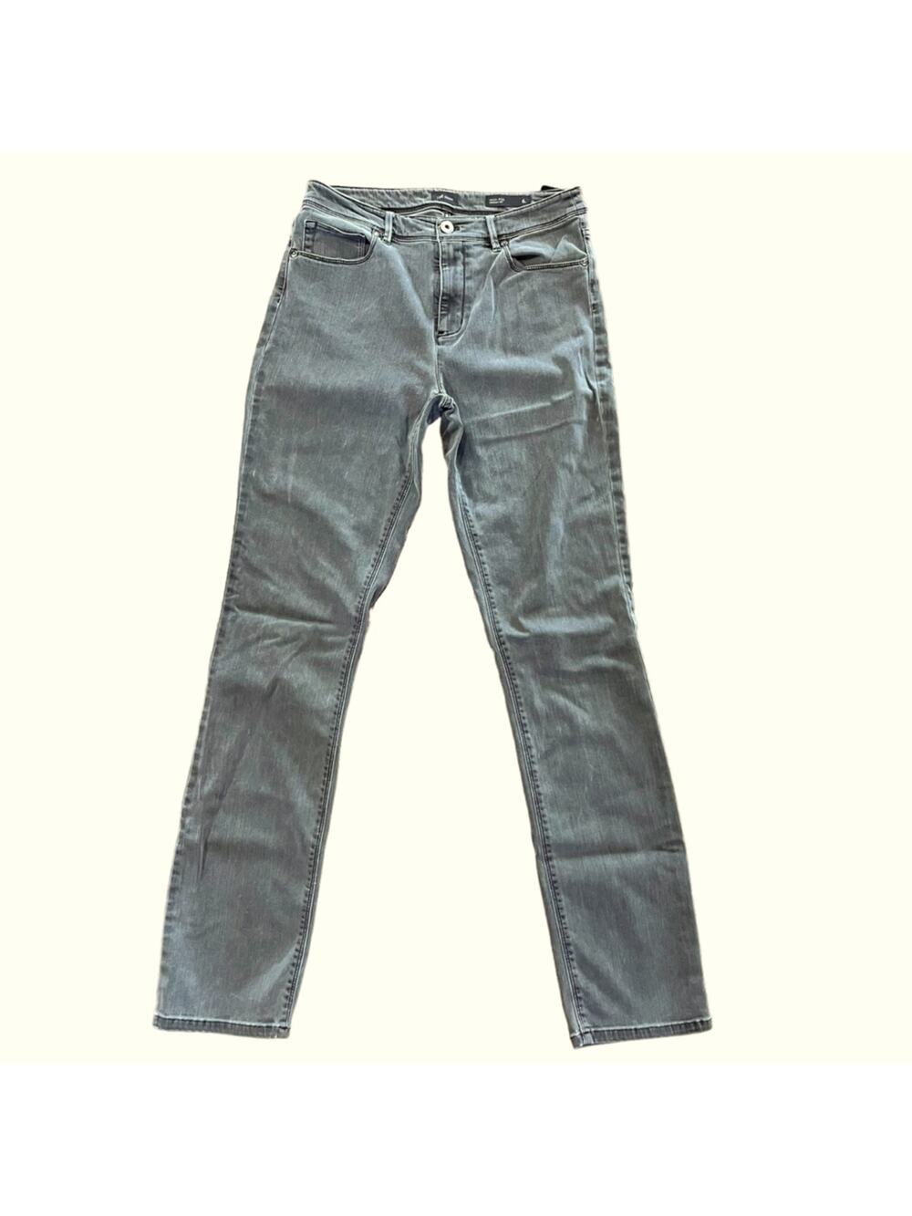 J. Jill Women's Jeans Size 6T High Rise Straight Leg Gray Denim Tall Long Lean